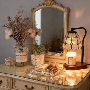 Vintage French Wax Melter Lamp | Aromatherapy Candle Warmer | Retro Bedside Night Light